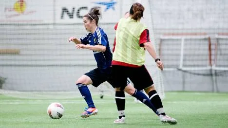Skyttedrottningen Jane Ross imponerade under sin första provträning med Piteå IF.