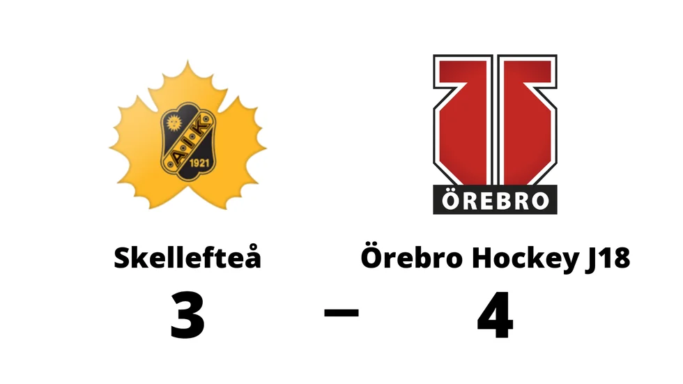 Skellefteå AIK förlorade mot Örebro Hockey J18