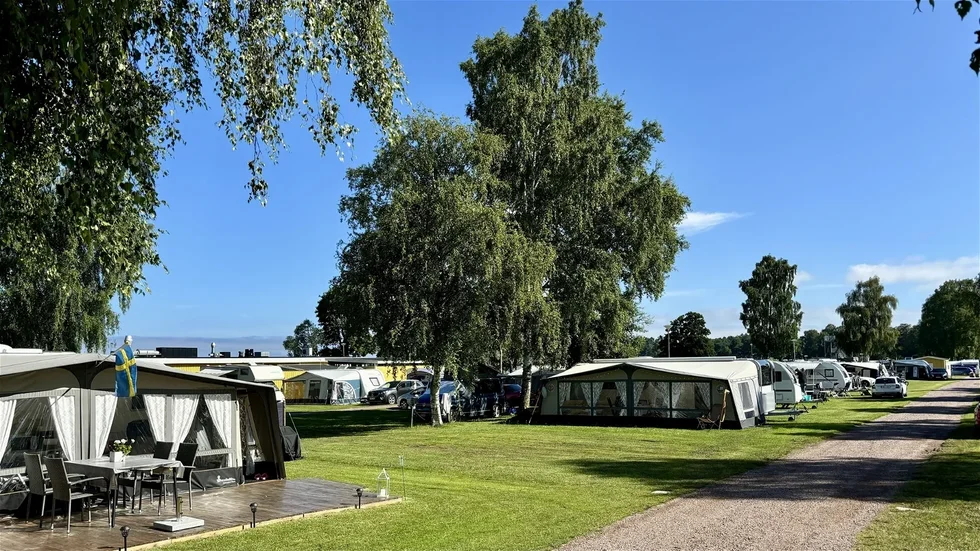 Nästan fullbelagt på Vadstena camping