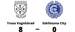 Trosa Vagnhärad utklassade Eskilstuna City - vann med 8-0