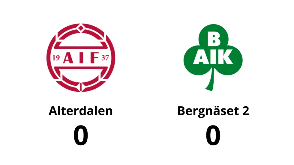 Alterdalens IF spelade lika mot Bergnäsets AIK 2