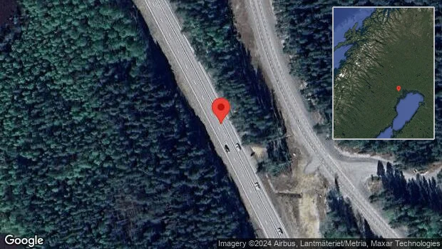 Just nu: Stopp på väg 97 på grund av en singelolycka