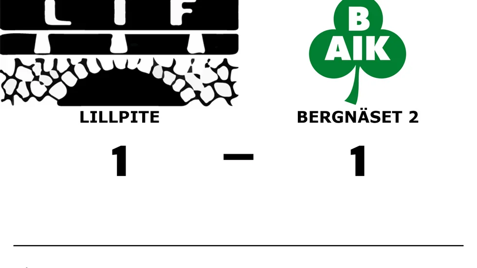 Lillpite IF spelade lika mot Bergnäsets AIK 2