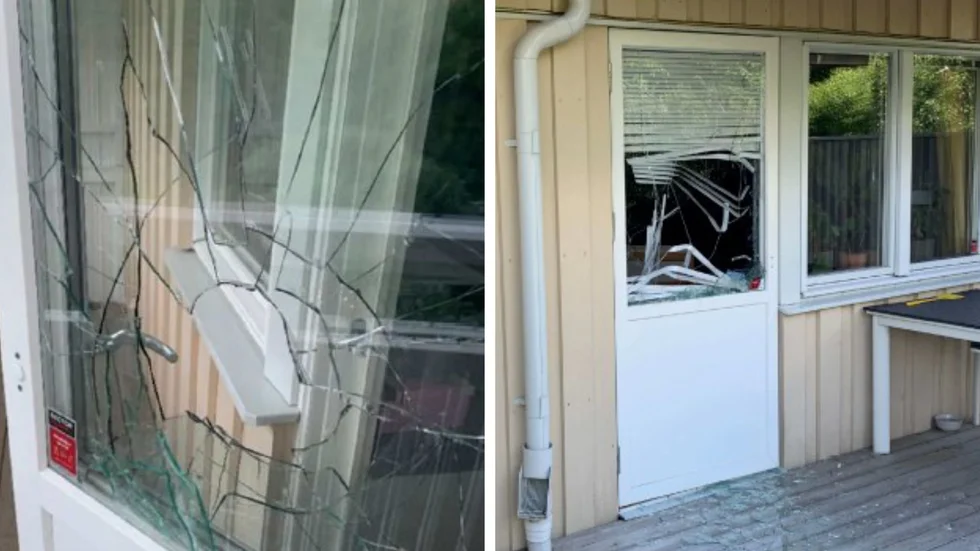 Mannen har vid flera tillfällen krossat glasrutor hos sin pappa.