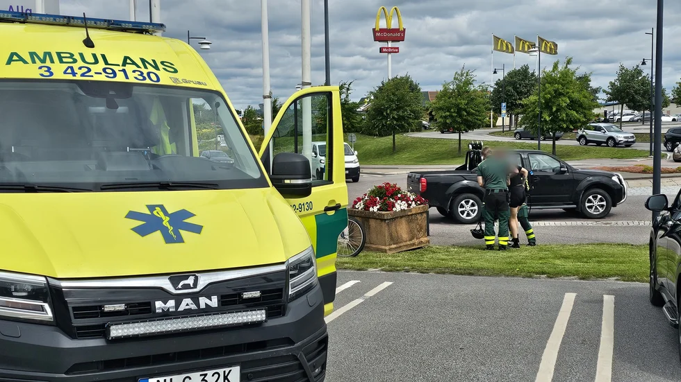 En cyklist blev påkörd på Ingelsta.