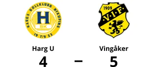 Vingåker för tuffa för Harg U - förlust med 4-5