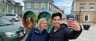 Magdalena Andersson på Piteåbesök inför EU-valet
