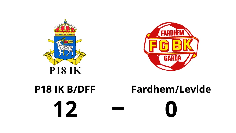 P18 IK B/DFF vann mot Fardhem Garda BK/Levide IF