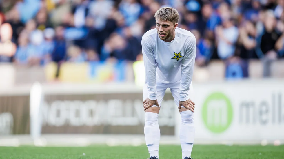 Sirius Andreas Pyndt Andersen deppar efter förlusten mot Djurgården. Men han tyckte det var fint att få spela inför Siriusfansen för första gången.