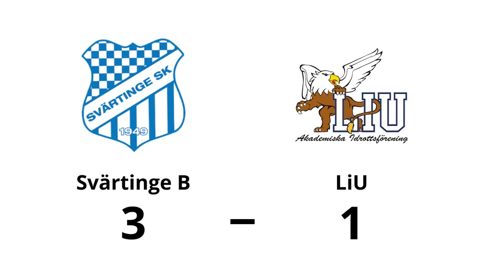 Svärtinge SK B vann mot LiU AIF FK