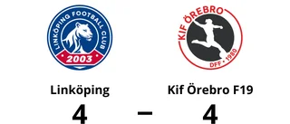 Linköping tappade ledning till oavgjort mot Kif Örebro F19