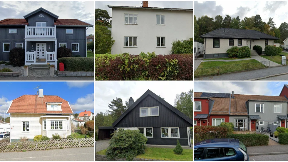 Skördevägen 19, Hållstavägen 13, Svanvägen 50, Stockholmsvägen 31, Guldbaggestigen 23 och Bergholms Väg 46