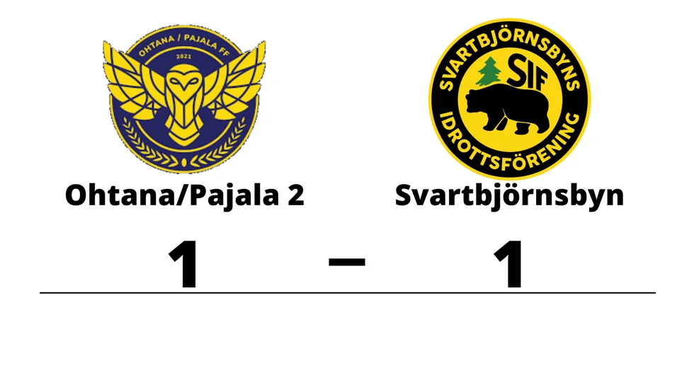 Ohtana/Pajala FF 2 spelade lika mot Svartbjörnsbyns IF