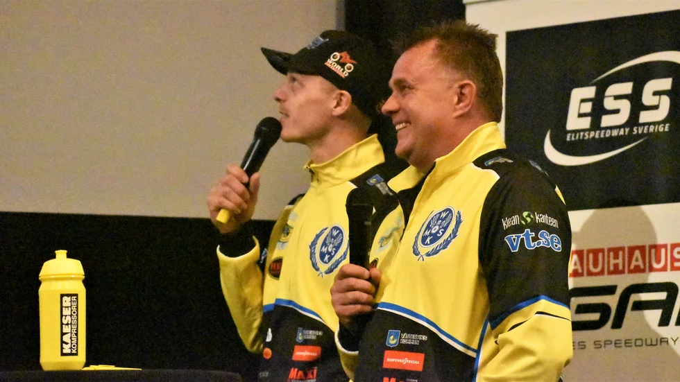 Västervik Speedways Jacob Thorssell och Morgan Andersson är båda delar av ett lag som är favoriter till att vinna SM-guldet den här säsongen.