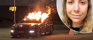 Nadjas lyxbil totalförstördes i brand: "Hur tråkigt har folk?"