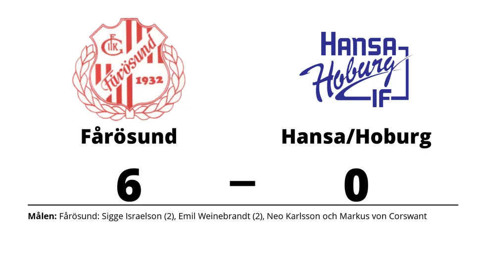 Fårösund GoIK vann mot IF Hansa-Hoburg