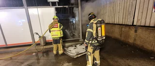Brinnande moped orsakade nattlig utryckning