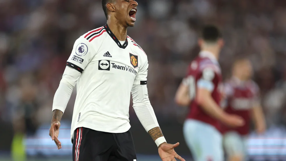 En frustrerad Marcus Rashford förlorade igen.