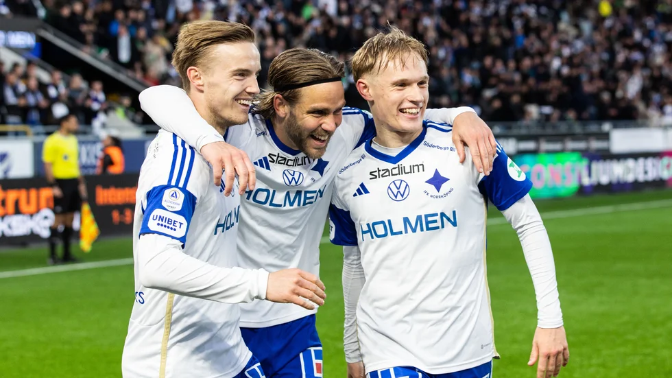 Jacob Ortmark (närmast) är tillbaka i startelvan när Arnór Traustason är avstängd. 