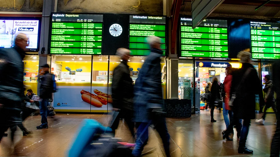 Pendlare från Göteborgs centralstation får vända i Kungsbacka då tågtrafiken mellan Kungsbacka och Varberg står helt still på torsdagsmorgonen. Arkivbild.