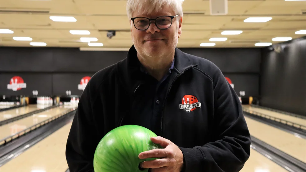 Johan Rundgren på Eskilstuna Bowlingcenter.