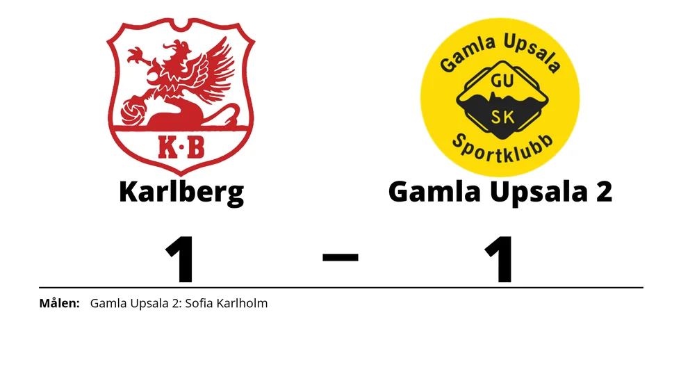 Karlbergs BK spelade lika mot Gamla Upsala SK 2
