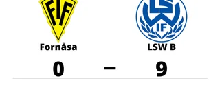 Målfest för LSW B borta mot Fornåsa