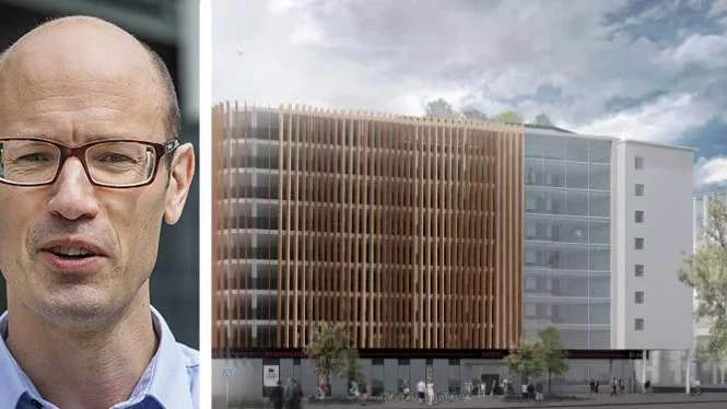 Studentbygget Dansmästaren i Rosendal får statligt investeringsstöd, något som gläder Stefan Sandberg, vd Uppsalahem.