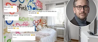 Fuck och bitch! Sovrummet i Eskilstuna som har blivit viralt