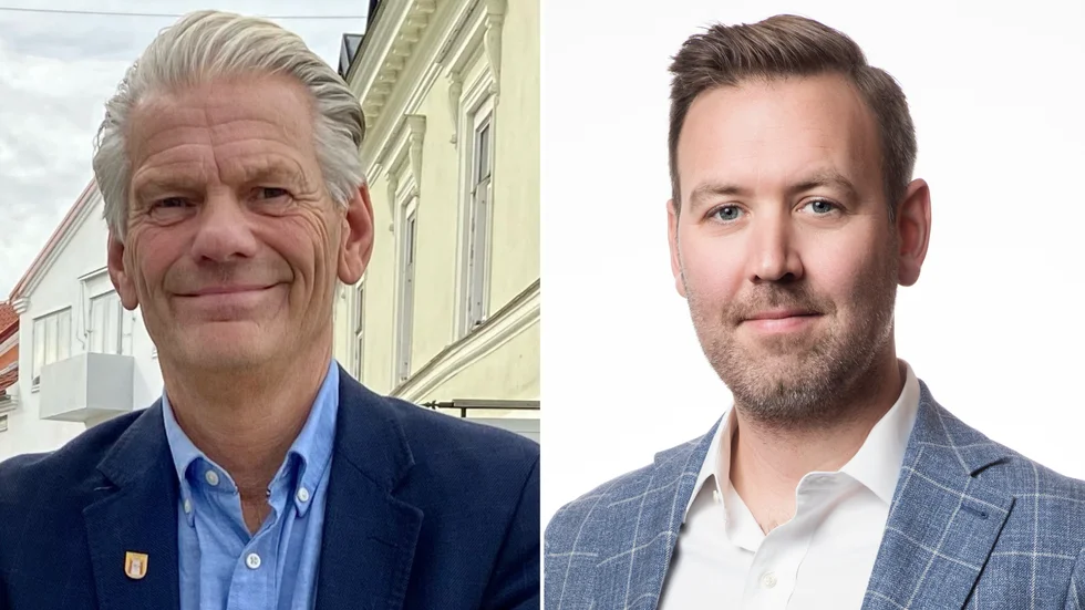 Peter Karlsson (M), kommunstyrelsens ordförande i Vadstena
och Johan Gustafsson, regionchef Svenskt Näringsliv, kommentarar Vadstenas placeringen i Svenskt näringslivs företagsklimatranking 2023.