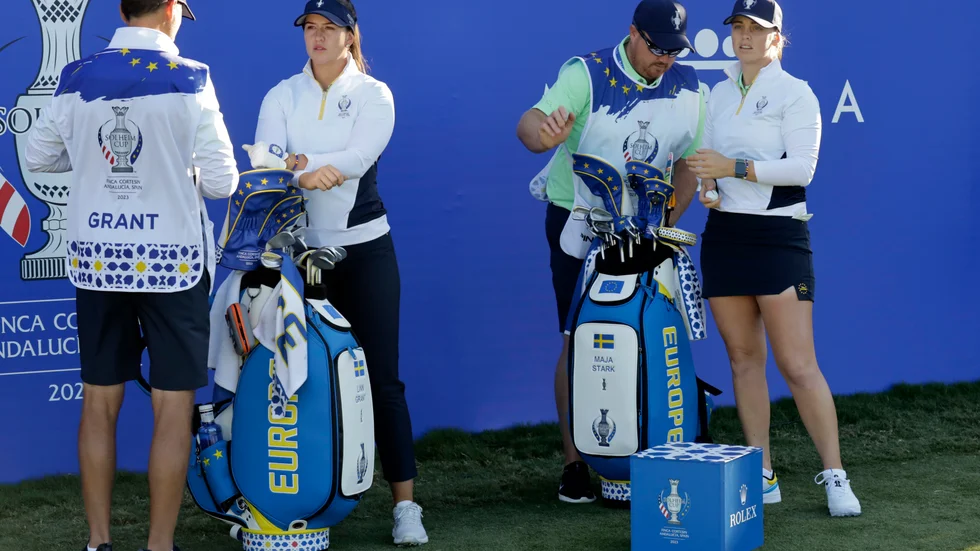 Linn Grant och Maja Stark får inleda Solheim Cup ihop.