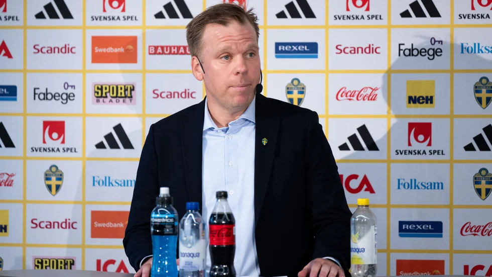 Viktor Eriksson, här som assisterande tränare för U21-landslaget. Ett jobb han haft sedan december 2022.