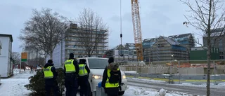 Polispådrag vid nybygget på Ringvägen