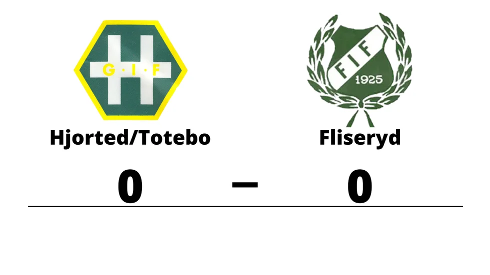 Hjorted/Totebo spelade lika mot Fliseryds IF