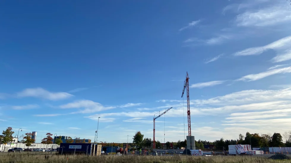Larslunda IP där det ska byggas en simhall och en sporthall.