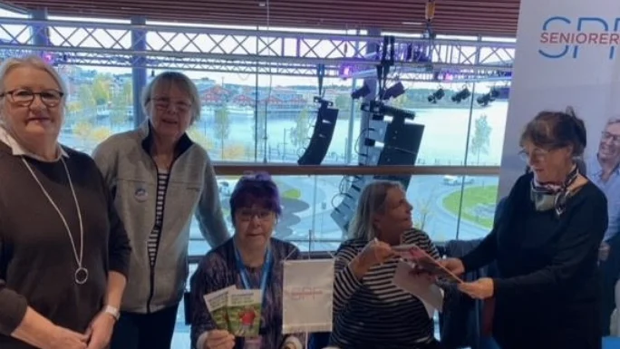 Annika Sandberg, Barbro Lundgren, Lena Fors, Torborg Eriksson och Inga-Lill Sjölund, alla nöjda SPF:are.