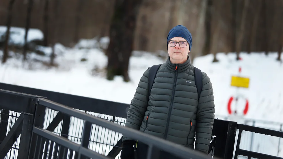 Peter Ågren har fram till nu aldrig uppfattat området kring slussen i Torshälla som en otrygg plats. Han passerade förbi brottsplatsen en stund innan n mordet begicks.