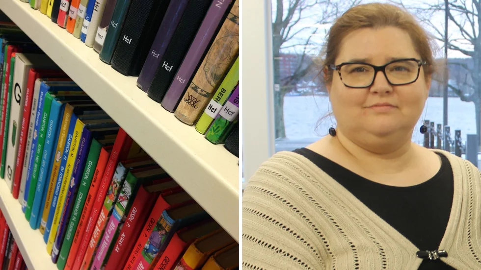 Under ett år har fyra bibliotek i länet, bland annat Motalas, testat att slopa förseningsavgifterna. Johanna Hagelin, bibliotekschef på Motala bibliotek, berättar att biblioteken nu har förlängt projektet fram till årets slut och att de ska komma med ett förslag om att slopa förseningsavgifterna permanent. Bokbilden är en genrebild och bilden på Hagelin är en arkivbild.