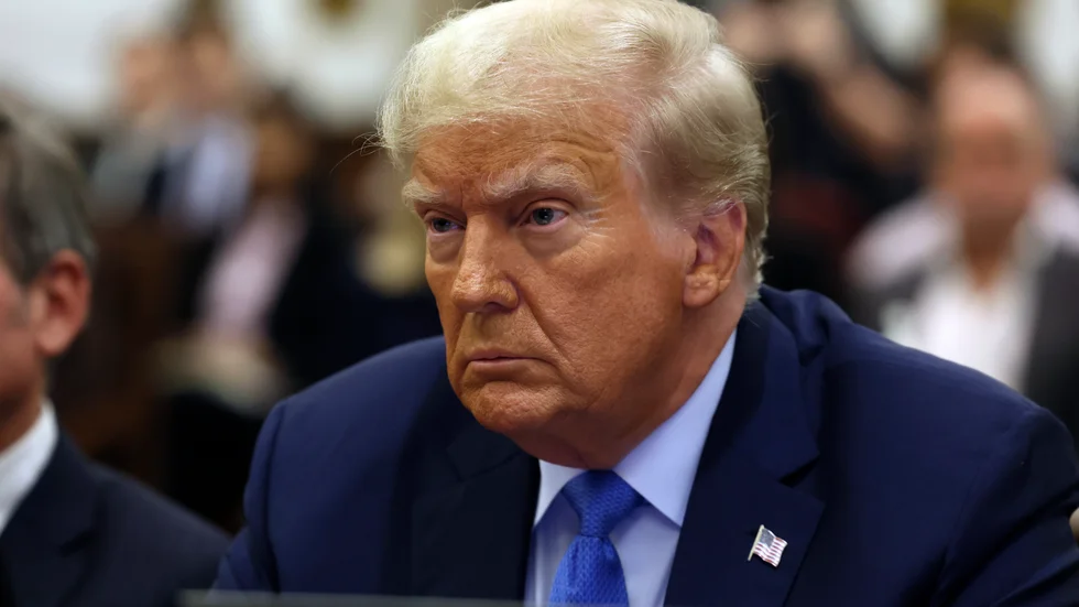 USA:s förre president Donald Trump i rätten i New York i början av november. Arkivbild.
