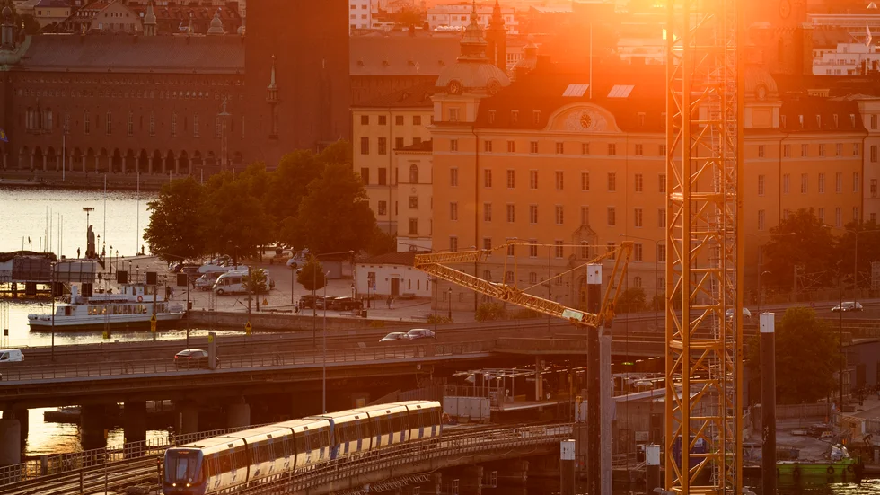 Tunnelbanan mellan Gamla stan och Slussen i Stockholm. Arkivbild.