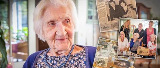 Mia, 100, var först ut av alla på Gotland – här hyllas hon