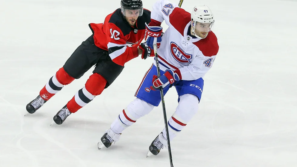 Kenny Agostino (th) är klar för AIK. Amerikanen kommer närmast från KHL men har även spelat i flertalet NHL-klubbar. Här i Montreal Canadiens 2018/19 där det blev 11 poäng på 36matcher. 