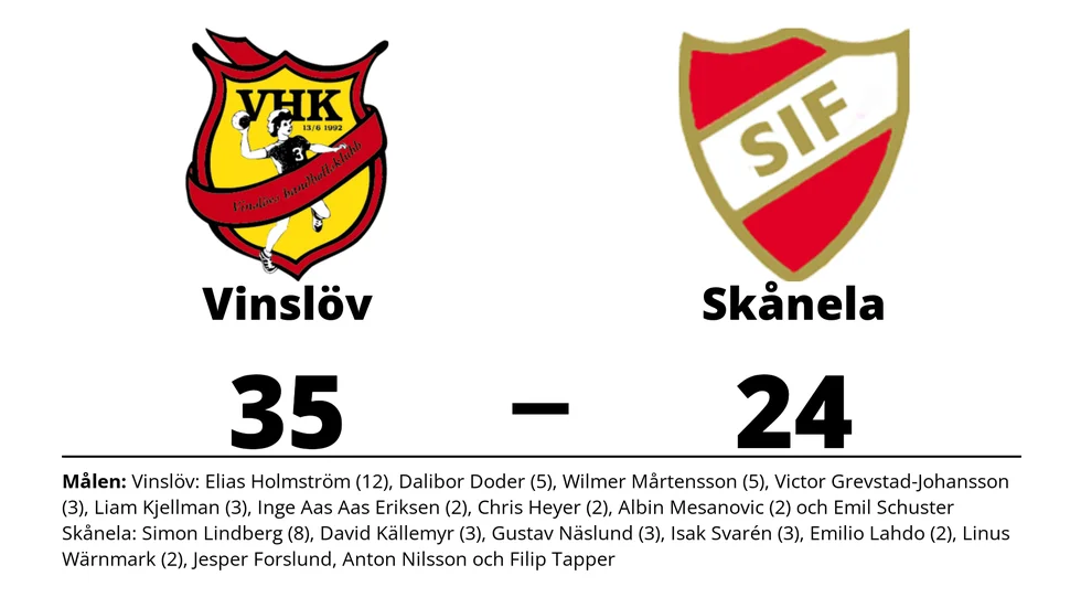 Vinslövs HK vann mot Skånela IF