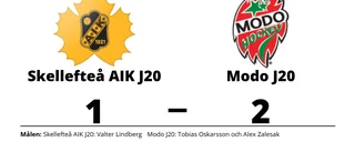 Modo J20 vann på bortaplan mot Skellefteå AIK J20