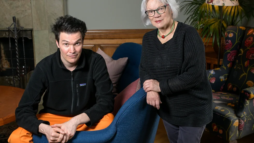 Regissören Thomas Jackson och Britta Marakatt-Labba.