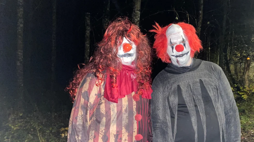 De otäcka clownerna var några av de som skrämde besökarna mest och värst. 