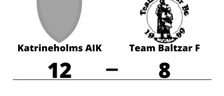 Seger med 12-8 för Katrineholms AIK mot Team Baltzar F