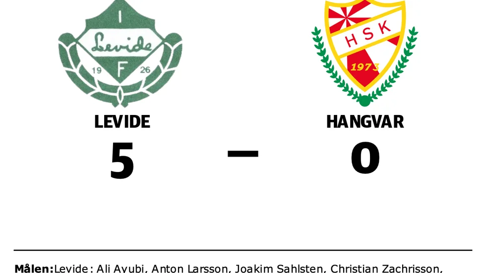 Levide IF vann mot Hangvar SK