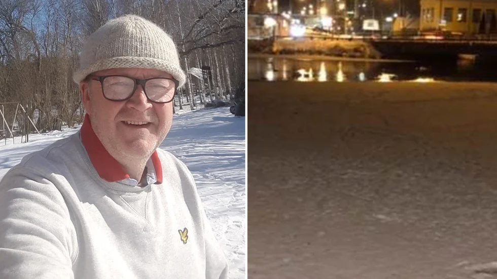 Jannis Wiklund var ute på en kvällspromenad med sin fru när han fick syn på två pojkar som lekte långt ute på isen vid Stålforsbron.