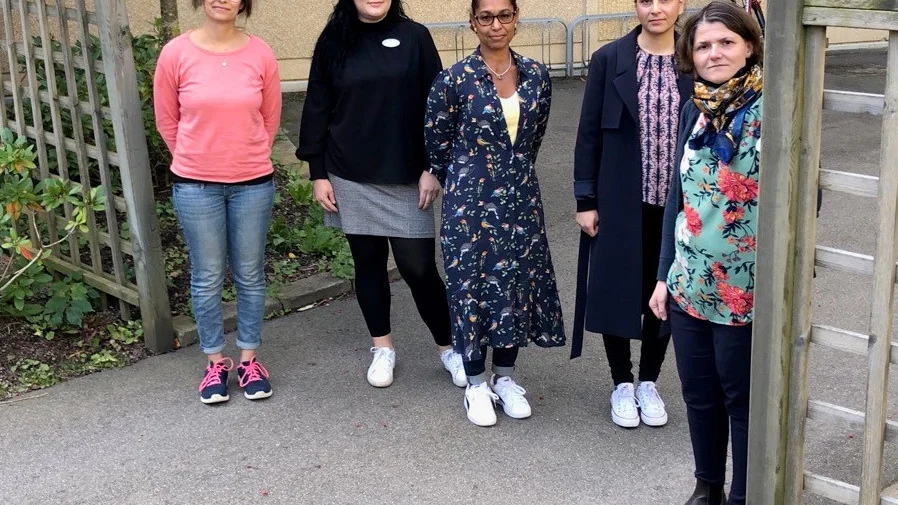 Feirouz Karlsson, Therese Scapaticci, Carina Lohm Isberg,  Lara Kheiroujan och Sanna Eldh ingår i Motala kommuns konsultationsteam.
